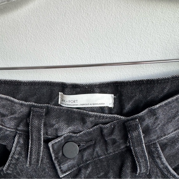 Oak + Fort Black CROSSFRONT JEAN Denim Women's Shorts size 27 - Picture 9 of 12